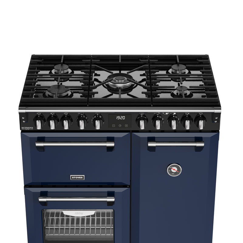 ST DX RCA RICH 90DF MBL 444412006 - Blue 90cm Range Cooker - Dual Fuel - A Rated