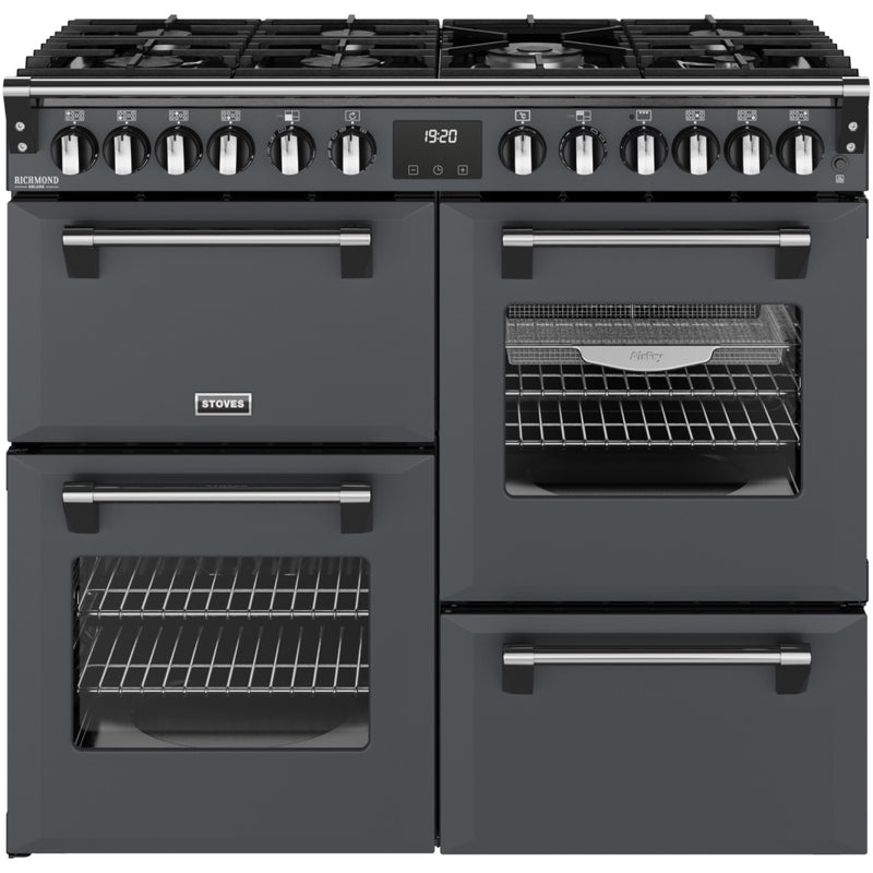 Stoves ST DX RCA RICH 100DF AGR 444412015 - Grey Range Cooker - 196L Quad Oven - A Rated
