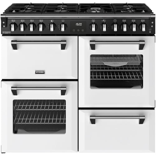 Stoves ST DX RCA RICH 100DF IWH 444412016 - White 100cm Range Cooker - Dual Fuel - A Rated