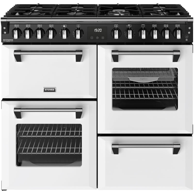Stoves ST DX RCA RICH 100DF IWH 444412016 - White 100cm Range Cooker - Dual Fuel - A Rated