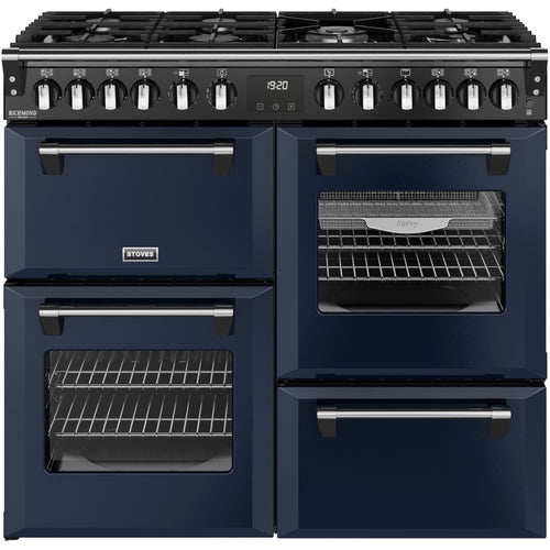 Stoves ST DX RCA RICH 100DF MBL 444412018 - Blue 100cm Range Cooker - Dual Fuel - A Rated
