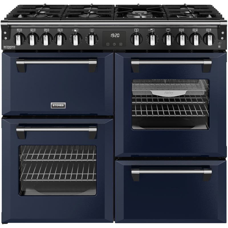 Stoves ST DX RCA RICH 100DF MBL 444412018 - Blue 100cm Range Cooker - Dual Fuel - A Rated
