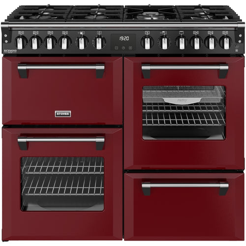 Stoves ST DX RCA RICH 100DF GAR 444412020 - Red Range Cooker - 196L Quad Oven - A Rated