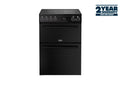 Belling BEL FSA VISION 60E BLK 444412049 - Black & Silver Steel Cooker - 99L Capacity