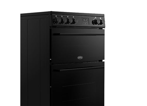 Belling BEL FSA VISION 60E BLK 444412049 - Black & Silver Steel Cooker - 99L Capacity