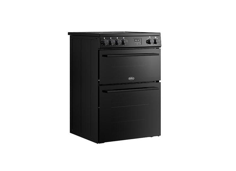 Belling BEL FSA VISION 60E BLK 444412049 - Black & Silver Steel Cooker - 99L Capacity