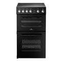 New World 444412056 - Black 50cm Electric Cooker - Double Oven - A energy