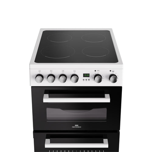 New World 444412057 - White 50cm Electric Cooker - Double Oven - A Energy Rating