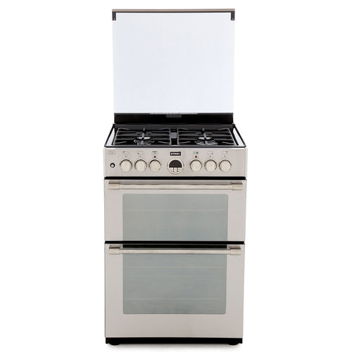 Stoves ST STERLING 600DF Sta - Stainless steel 4 Zone Dual Fuel Cooker - A energy - Display