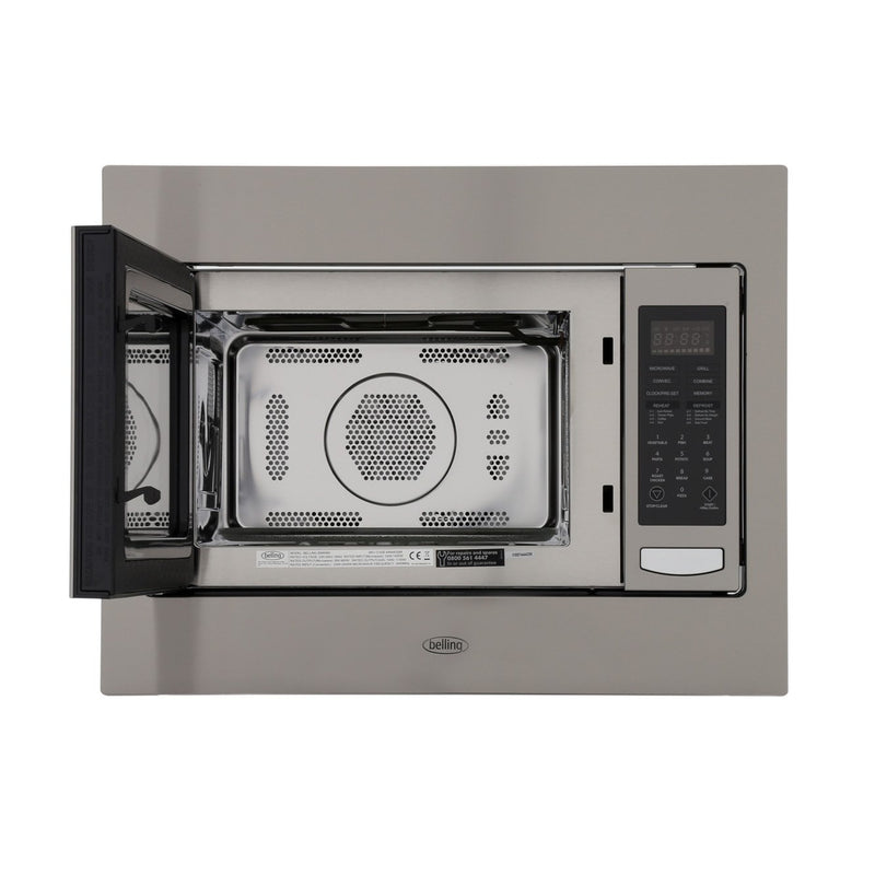 Belling BIMW60 - Stainless Steel Anti Fingerprint Built-In Microwave - 25L Capacity - 900W