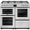 Belling Cookcentre 100DFT Professional - Stainless Steel 100cm Dual Fuel Range Cooker - 7 Zones - A/A energy