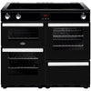 Belling Cookcentre 100Ei Black - Black 100cm Induction Range Cooker - 161L Total Capacity - A/A Energy