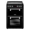 Stoves Richmond 600DF Black - Black Dual Fuel Cooker - 4 Burners, Double Oven, 102L Total Capacity - A Energy Rating