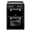 Stoves Richmond 600DF Black - Black Dual Fuel Cooker - 4 Burners, Double Oven, 102L Total Capacity - A Energy Rating