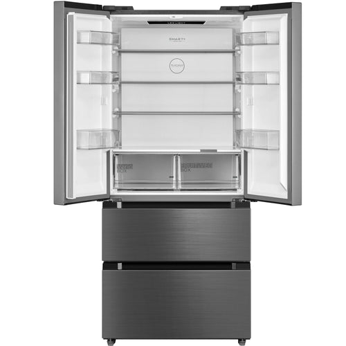 Midea MDRF692FIE46 - Inox 516L American Fridge Freezer - French Door & Freezer Drawer - No Frost - E Energy