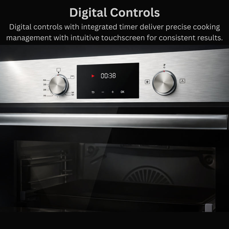 Teknix BITK264GSX - Stainless Steel Single Oven - Gas - 69L - A Energy