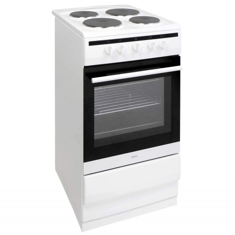 Amica 508EE1W - White 4 Zone Electric Cooker - A energy