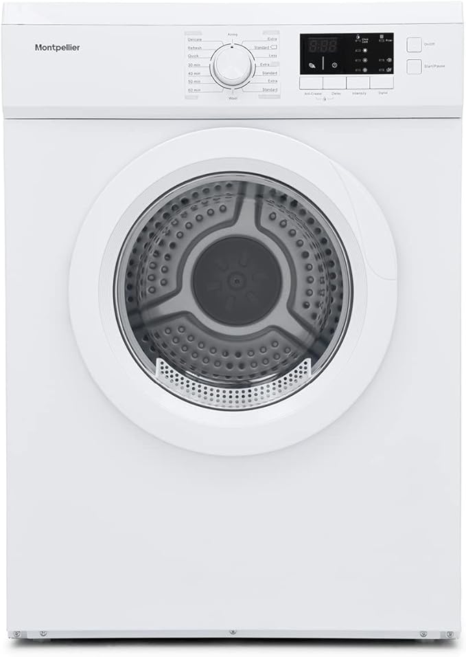Montpellier MVSD7W - White 7KG Vented Dryer - C energy - Display