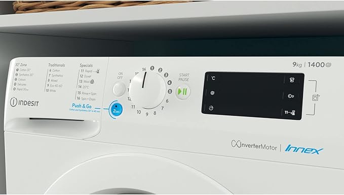 Indesit BWE 91496X W UK N - White 9KG Washing Machine - 1400 RPM - A energy