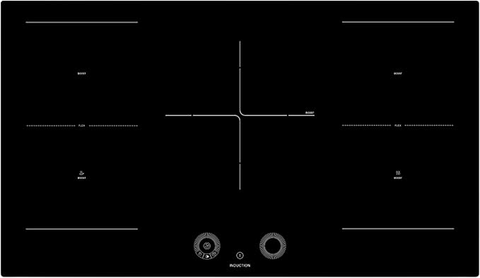 Teknix SCIH90SW - Black 6 Zone Induction Hob