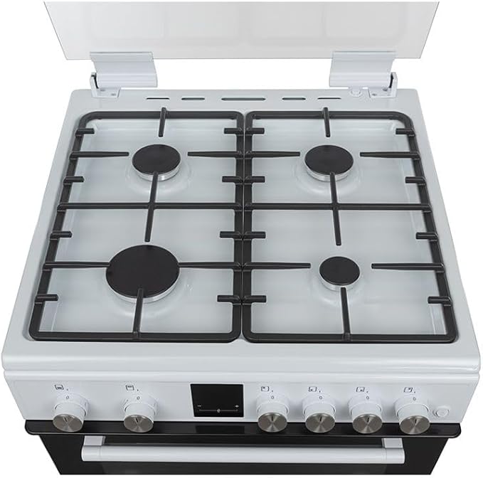 Teknix TKGD60W - White 60cm Double Oven Gas Cooker - A Energy