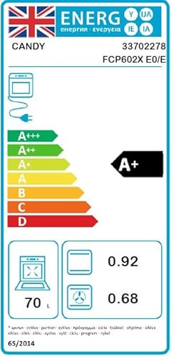 Candy FCP602X E0/E - Stainless Steel Multifunction Single Oven - 65L Capacity - WIFI Connected - A+ Energy Rating