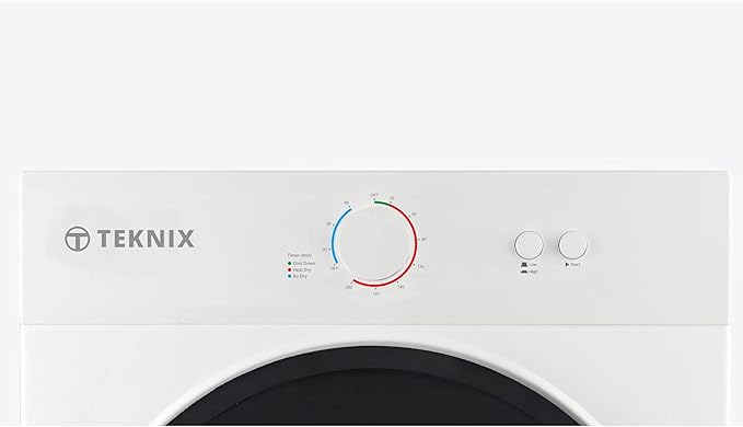 Teknix TKV3W - White 3KG Tumble Dryer - Vented - C Energy Rated