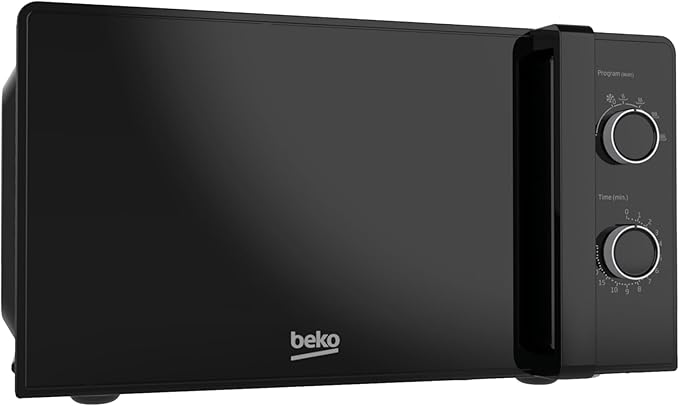 Beko MOC20100BFB - Black 20L Solo Microwave - 700W - Manual Controls