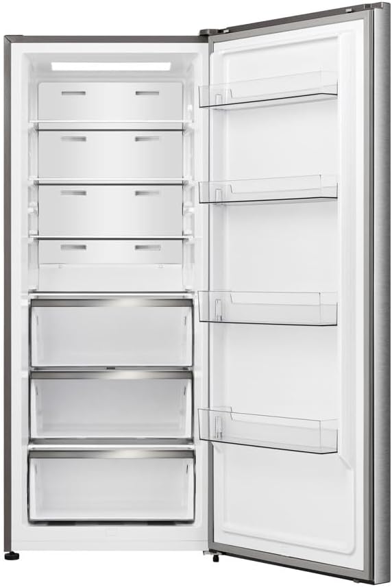 Teknix TH70HNFX - Stainless steel Freestanding Hybrid Frost Free Fridge Freezer - E energy