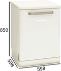 Montpellier MAB1353DC - Cream 13 Place Settings Retro Dishwasher - D Energy Rating