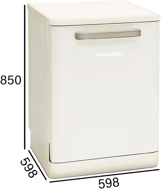 Montpellier MAB1353DC - Cream 13 Place Settings Retro Dishwasher - D Energy Rating