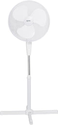 Igenix DF1655 - White 16 Inch Pedestal Fan - 3 Speed, Oscillating, Adjustable Height - A+ Energy