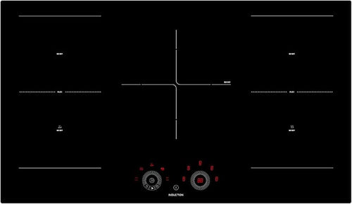 Teknix SCIH90SW - Black 6 Zone Induction Hob