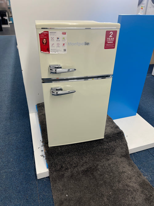 Montpellier MAB2035EC - Cream Undercounter Retro Fridge Freezer - 84 Litres - E Energy Rating - Unboxed