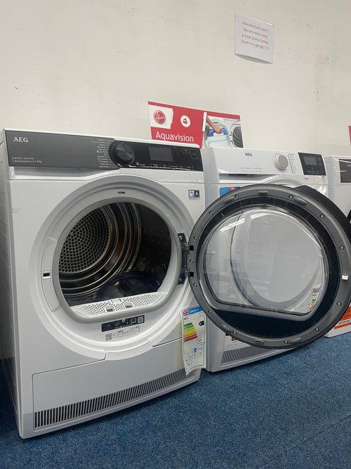 AEG TR849P4B - White 9KG Heat Pump Condenser Dryer - A++ energy - Display