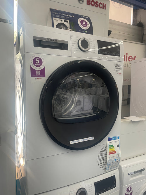 Bosch Series 6 WQG24509GB - White 9KG Heat Pump Condenser Dryer, - A++ energy - Display