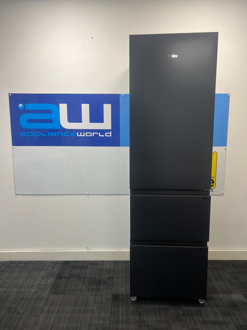 Haier HTR3518ENMTK - Black Fridge Freezer - 303L Total No Frost - Unboxed