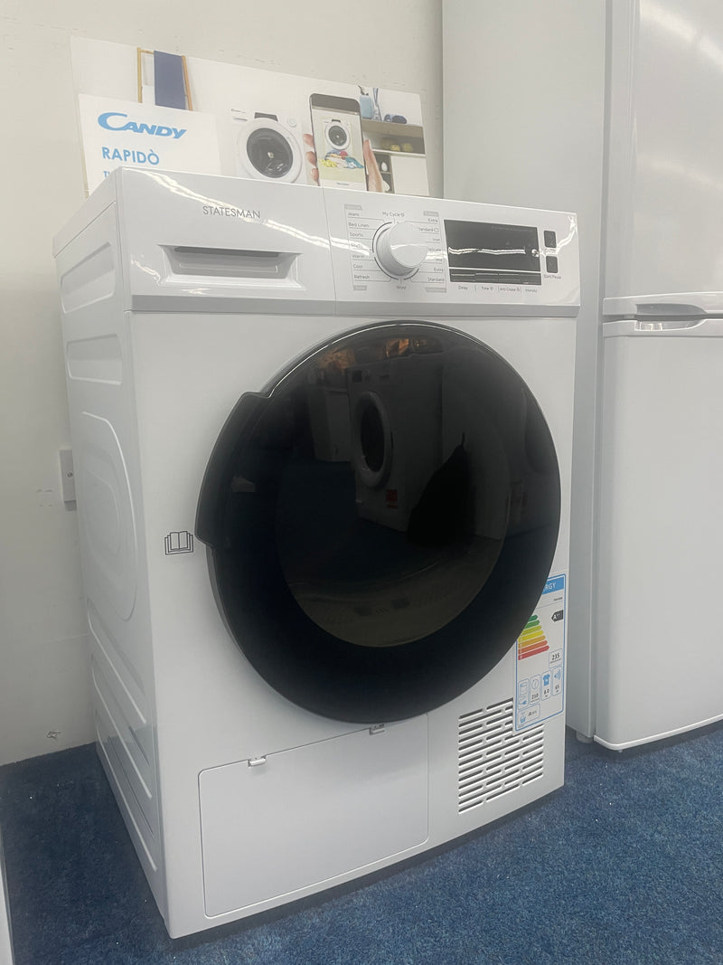 Statesman THP18W - White 8KG Heat Pump Condenser Dryer - A++ energy - Display