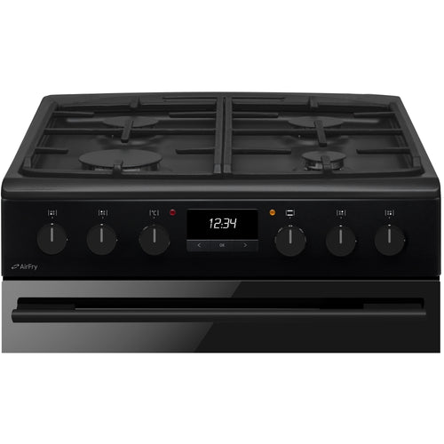 CDA CFD600MB - Matte Black 60cm Freestanding Duel Fuel Cooker - 4 Zone Gas Hob - A/A Energy