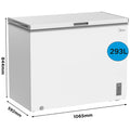Midea MDRC411FZE01 - White Chest Freezer - 293L Capacity - E Energy Rating