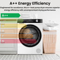 Teknix TK5HP9HW - White 9KG Heat Pump Tumble Dryer - A++ Energy Rating