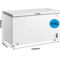 Midea MDRC564FZE01 - White Chest Freezer - 418L Capacity - E Energy Rating
