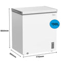 Midea MDRC284FZE01 - White Chest Freezer - 198L - E energy