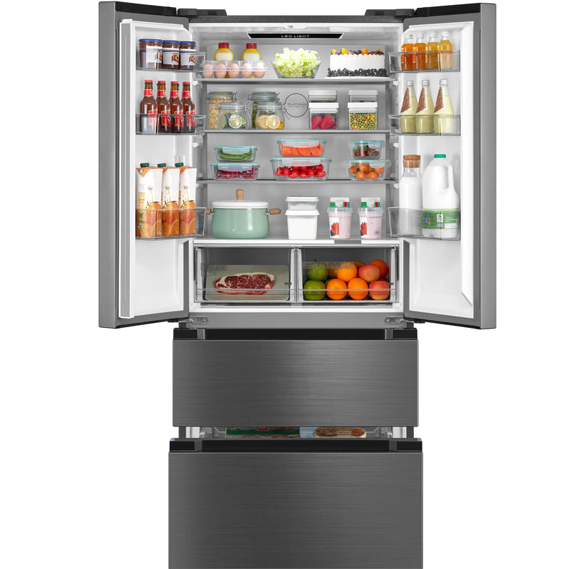 Midea MDRF692FIE46 - Inox 516L American Fridge Freezer - French Door & Freezer Drawer - No Frost - E Energy