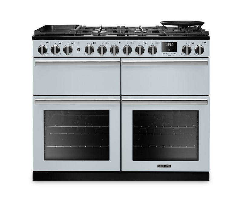 Rangemaster PRDLB110DFPMSB/CM1 - Blue Dual Fuel Range Cooker - 7 Zones - A energy