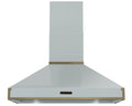 Rangemaster RPREHD100PMSB/AB1 100cm Prestige Cooker Hood - Misty Blue with Antique Brass Trim