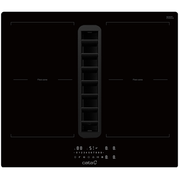 Cata CATDD60CHF - Black Induction Hob - 60cm 4 Zone Flex Vented - A++ Energy