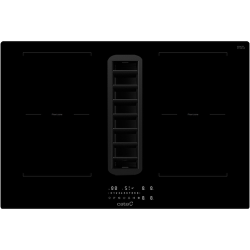 Cata CATDD77CHF - Black Glass 77cm Venting Induction Hob - 4 Zone Flex - A++ Energy