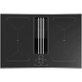Cata ICONFXP75DDS - Stainless Steel/Black 77cm Induction Hob - Built-in Extractor