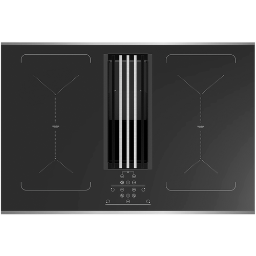 Cata ICONFXP75DDS - Stainless Steel/Black 77cm Induction Hob - Built-in Extractor